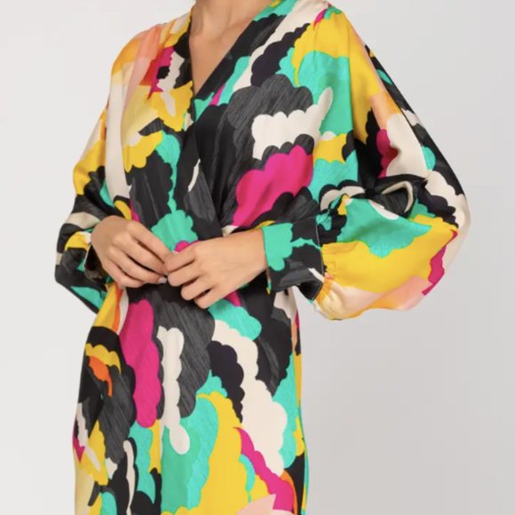 Multicolor Printed Maxi Dress - Picture 3 of 4